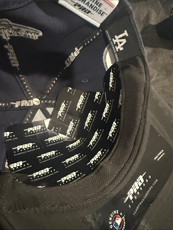 LA Embroidered Navy & Black Studded Baseball Cap main image 6